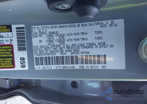 2019 Toyota Tacoma Sr5 V6 from USA, damaged, VIN 3TMAZ5CN7KM079813